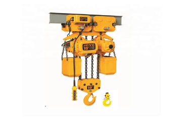 Durable Movable 10 Ton Single Phase Electric Chain Hoist With Trolley And Hook